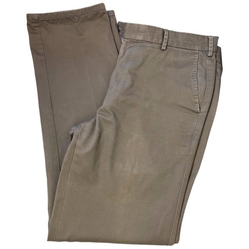 Peter Millar men’s size 34/31 brown cotton business flat front dress pants